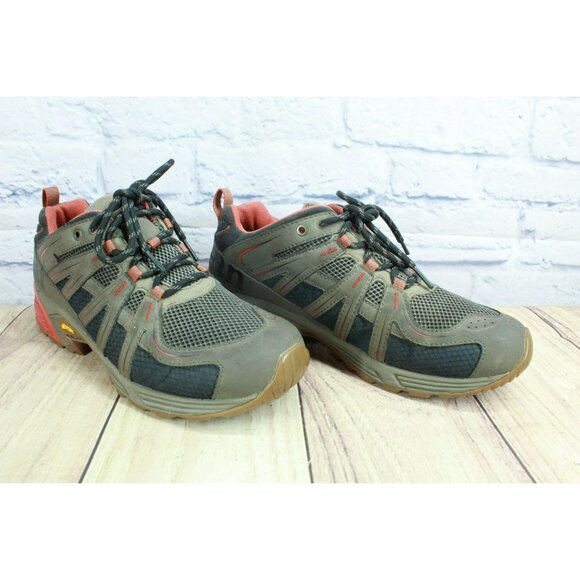 LL Bean Brown Mesh Vibram Sole Waterproof Trail Hiking Sneaker Shoes Size 8 M - Picture 3 of 9